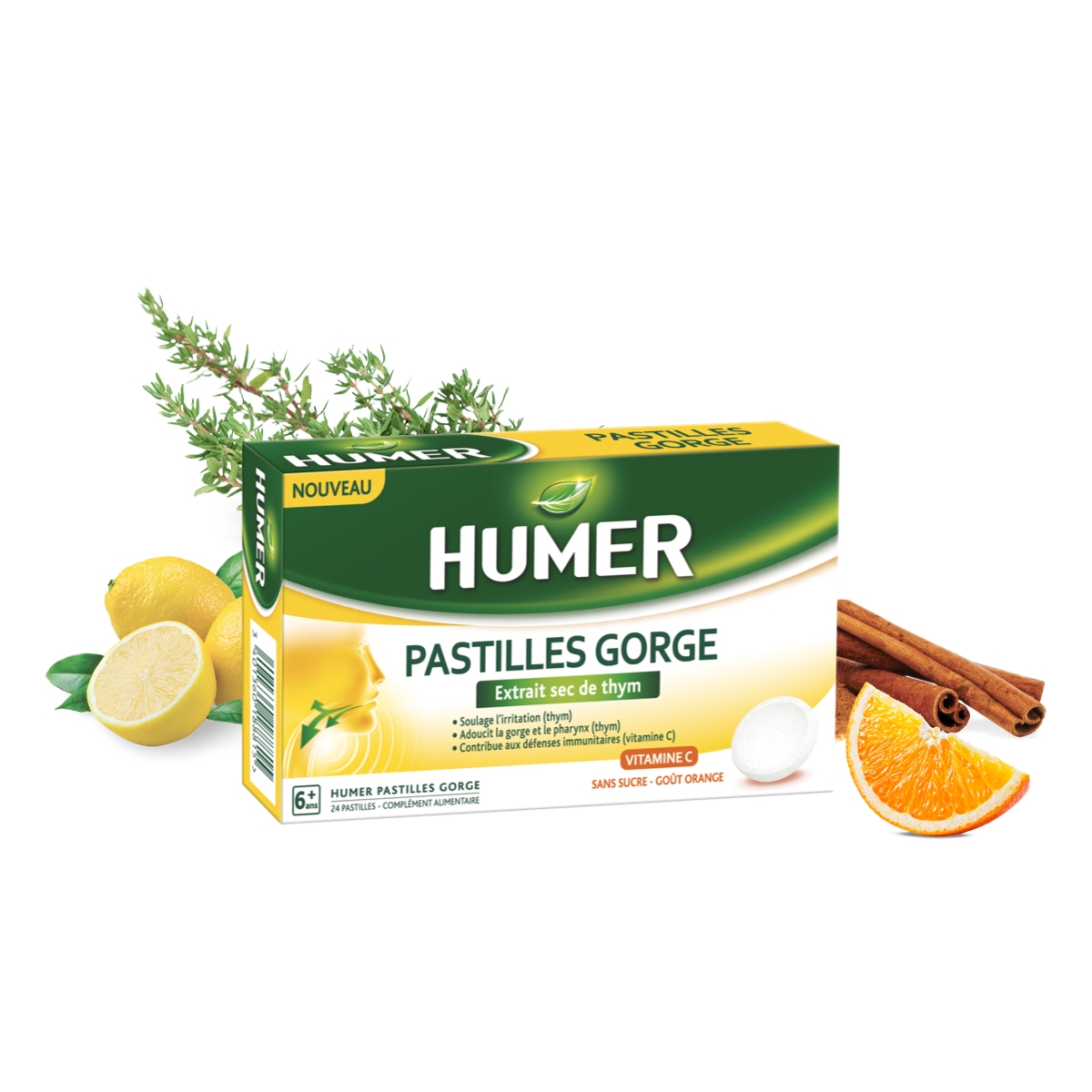 Humer Pastilles Gorge Humer Pastilles Gorge adoucit et soulage la gorge en cas d’irritation